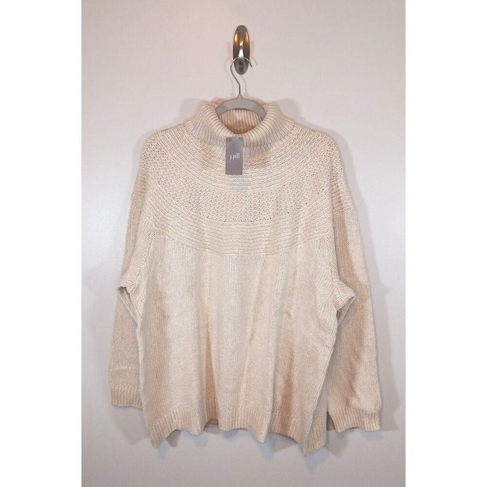 J. Jill Knit Coastal Grandma Cozy Metallic Sequins Women's Sweater Size 3X New